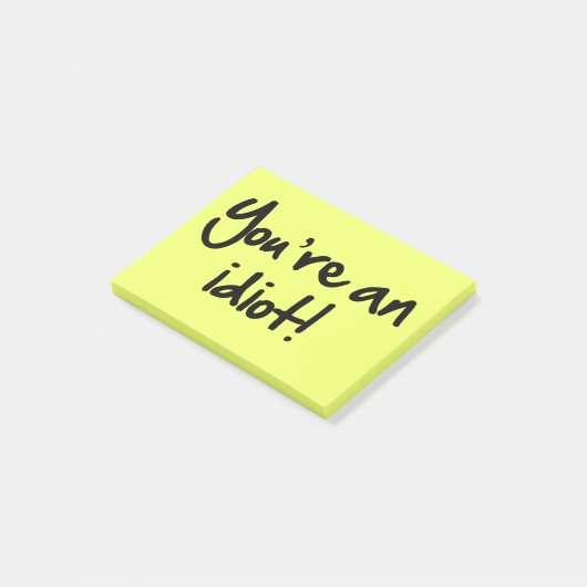 Sie sind ein Idiot Posten-its® Post-it Klebezettel (angewinkelt)