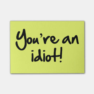 Sie sind ein Idiot Posten-its® Post-it Klebezettel