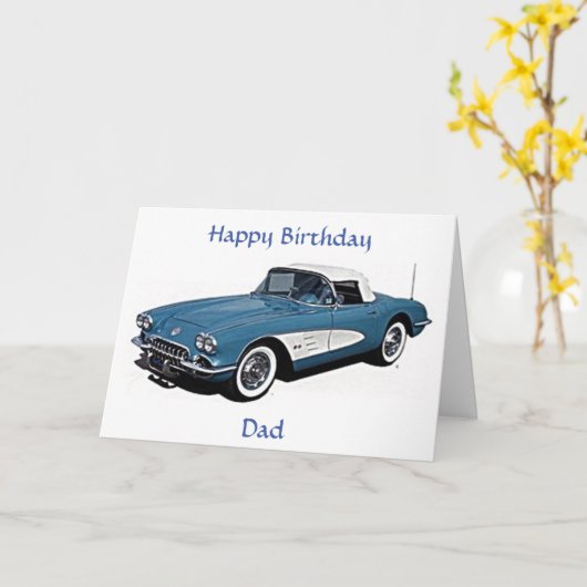 **SIE SIND EIN KLASSISCHER VATER*** GLÜCKLICH GEBU KARTE (Gelbe Blume)