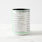Sie sind ein Krieger, Lyme Disease Awareness Tasse (Zentrum)