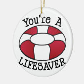 Sie sind ein Lebensretter Keramikornament (Links)