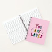 Sie sind ein Lieblingsrosa-Affirmationsangebot Notizblock (Innenseite)