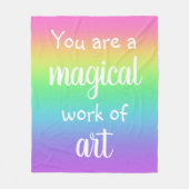Sie sind ein magisches Kunstwerk Rainbow Blanket Fleecedecke (Vorderseite)