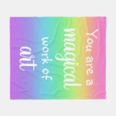 Sie sind ein magisches Kunstwerk Rainbow Blanket Fleecedecke (Vorderseite (Horizontal))