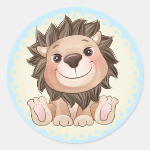 Sie sind ein Niedlicher Lion Classic Round Sticker