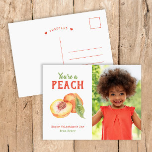 Sie sind ein Peach Kids Foto Valentinstag Postkart Feiertagspostkarte
