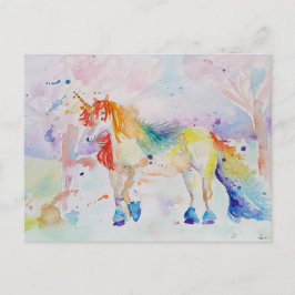 Sie sind ein Rainbow Unicorn Postcard Card Girls Postkarte