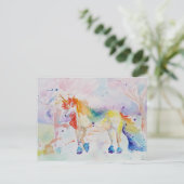 Sie sind ein Rainbow Unicorn Postcard Card Girls Postkarte (Stehend Vorderseite)