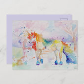 Sie sind ein Rainbow Unicorn Postcard Card Girls Postkarte (Vorne/Hinten)