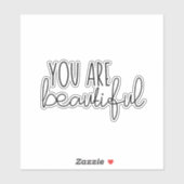 Sie sind ein schöner Aufkleber (Blatt)