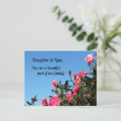 Sie sind ein schöner Teil von ... Postkarte (Stehend Vorderseite)