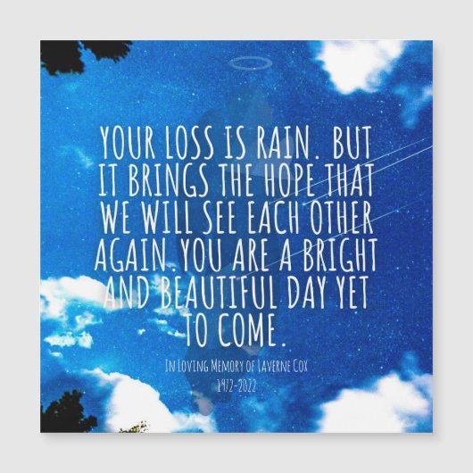 Sie sind ein schöner und schöner Tag Magnetkarte (Vorderseite)