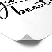 Sie sind ein schönes Motivationsziffer für Typogra Poster (Ecke)