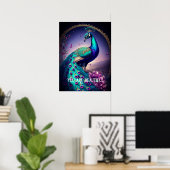 Sie sind ein schönes Peacock Inspiration Zitat Poster (Heimbüro)