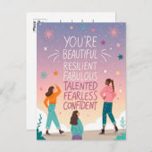 Sie sind ein schönes und furchtloses Motivierend Z Postkarte (Vorne/Hinten)