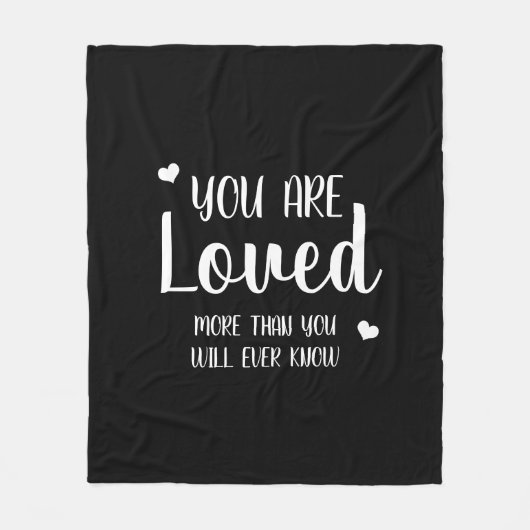 Sie sind ein Schwarz-weißes rustikales Herz Fleecedecke (Vorderseite)