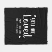 Sie sind ein Schwarz-weißes rustikales Herz Fleecedecke (Vorderseite (Horizontal))