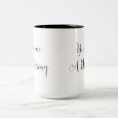 Sie sind ein Segen und inspirieren Mitteilung Zweifarbige Tasse (Mittel)