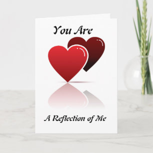 Sie sind ein Spiegelbild der Valentine-Grußkarte Feiertagskarte