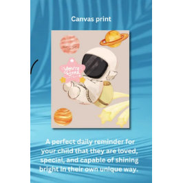 Sie sind ein Star - Kinderzimmer Mauer Art Leinwanddruck