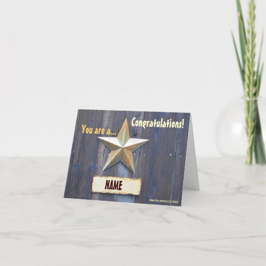 Sie sind ein Star - Note Card Karte (Vorderseite)