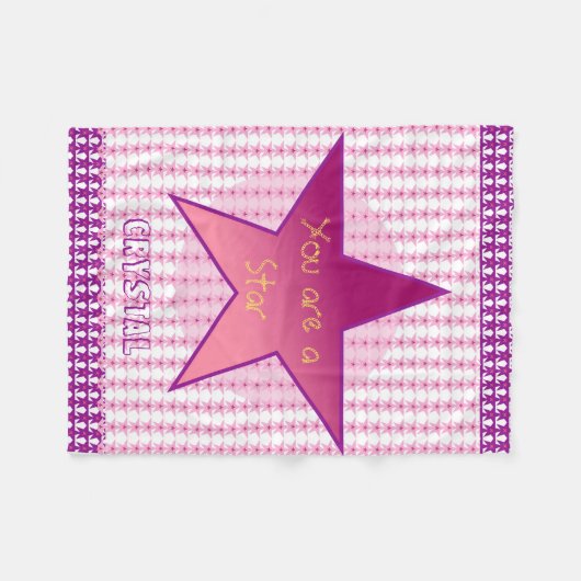 Sie sind ein Star Personalier Fleecedecke (Vorderseite (Horizontal))