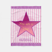 Sie sind ein Star Personalier Fleecedecke (Vorderseite)