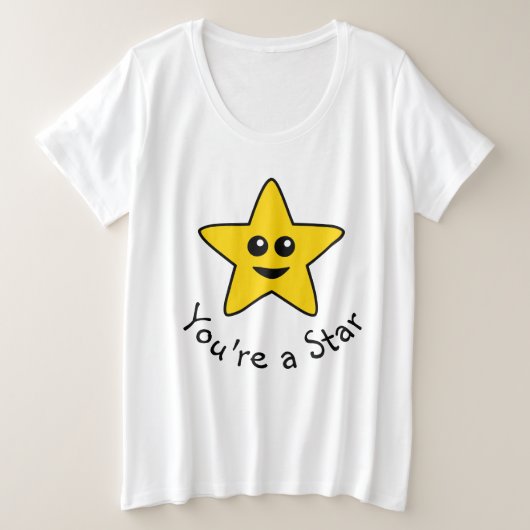 Sie sind ein Star Plus Size T - Shirt (Design vorne)
