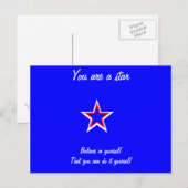 Sie sind ein Star-Postkarten-Selbstvertrauen Postkarte (Vorne/Hinten)