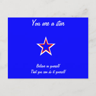 Sie sind ein Star-Postkarten-Selbstvertrauen Postkarte