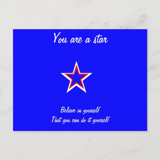 Sie sind ein Star-Postkarten-Selbstvertrauen Postkarte (Vorderseite)
