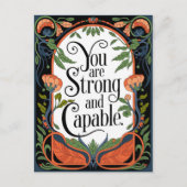 Sie sind ein starkes und leistungsfähiges inspirie ankündigungspostkarte (Vorderseite)