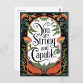 Sie sind ein starkes und leistungsfähiges inspirie postkarte (Vorne/Hinten)