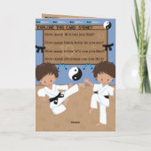 Sie sind ein verrückter Ethnic Boys Karate Geburts Karte (Rückseite)