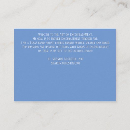 SIE SIND EIN WENIGER TEIL DES UNIVERS VISITENKARTE (Rückseite)