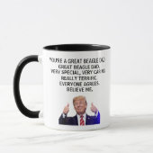 Sie sind ein wirklich großer Beagle-Vater, Funny T Tasse (Links)