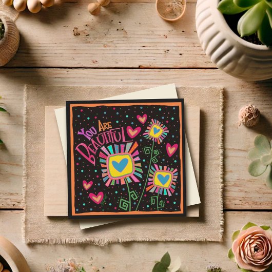 Sie sind ein wunderschöner Fun Floral Thinking Sie