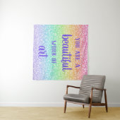 Sie sind ein wunderschönes Kunstwerk mit Regenboge Wandteppich (Beispiel (Horizontal))