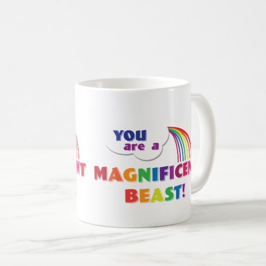 Sie sind eine ausgezeichnete Tier-Tasse Kaffeetasse (VorderseiteRechts)