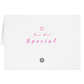 Sie sind eine besondere Liebe-Karte mit Herz-Roman (Rückseite Horizontal)