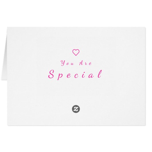Sie sind eine besondere Liebe-Karte mit Herz-Roman (Rückseite Horizontal)