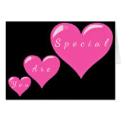 Sie sind eine besondere Liebe-Karte mit Herz-Roman (Vorderseite (Horizontal))