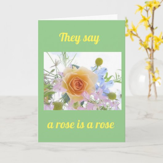 SIE SIND EINE BESONDERE ROSE - UNSER JAHRESZEITRAU KARTE (Gelbe Blume)