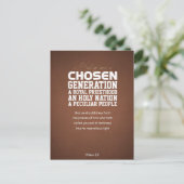 Sie sind eine gewählte Generation Postkarte (Stehend Vorderseite)