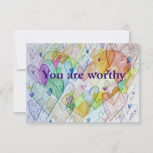 Sie sind eine Kundenkarte mit Rainbow-Herz Dankeskarte