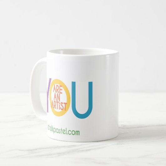 Sie SIND eine Künstler-Tasse Kaffeetasse (Vorderseite Links)