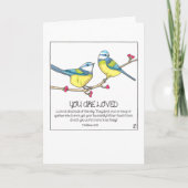 Sie sind eine Lieblingskarte für Vögel Dankeskarte (Vorderseite)