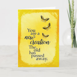 Sie sind eine New Creation Baptism Glückwunschs Ca Karte