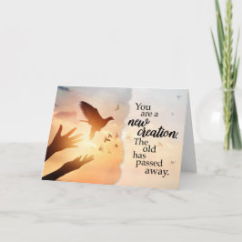 Sie sind eine New Creation Baptism Glückwunschs Ca Karte