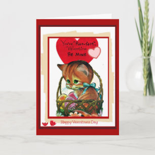 Sie sind eine puristische Valentine Vivtage Card Feiertagskarte